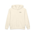 Youth Hoodie – Minimal 'Mst' Embroidered Cream Lightweight Hooded Sweatshirt