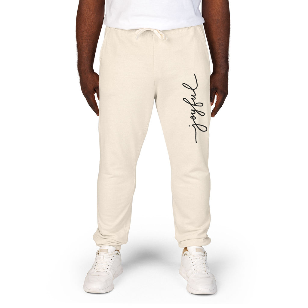 Pantalon de survêtement Joyful Script — Joggers douillets en polaire pour femme
