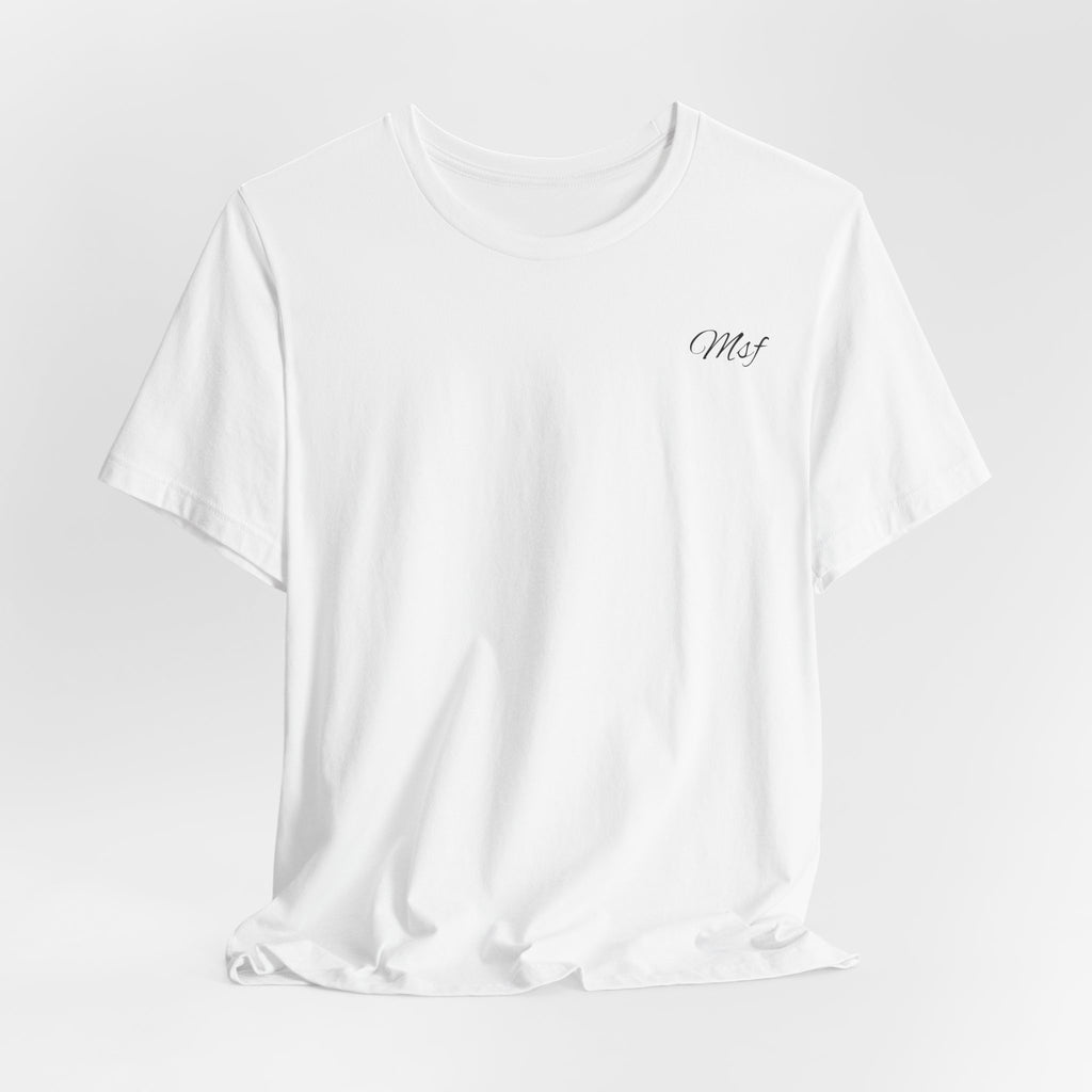 Minimal "Mrs." Script Tee — Bridal Shower & Newlywed White T‑Shirt